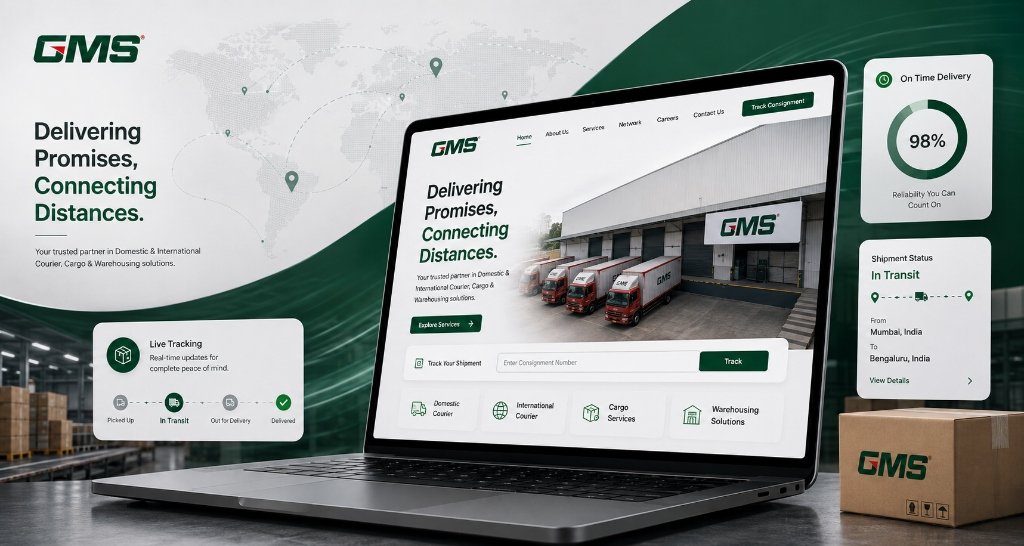 GMS Worldwide Express Web & Mobile Application UI Presentation Cover